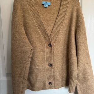 CeCe Tan Button-Up Cardigan